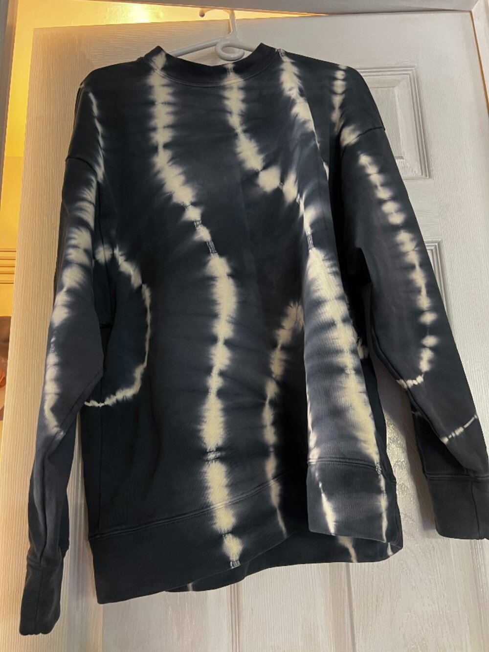 COS Tie-Dye Oversized Sweatshirt Black White Size S NWOT